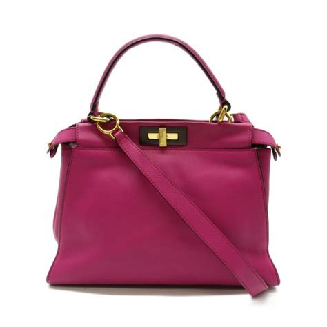 8bn290 fendi|FENDI Peekaboo Purple leather 8BN290 .